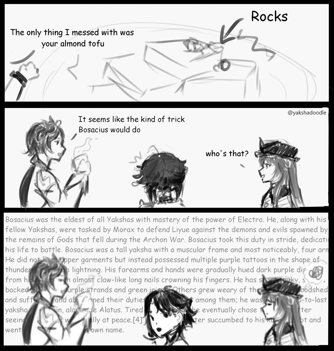 yakshadoodle's tweet photo. Day 58 - April Fools?
#GenshinImpact #xiao #zhongli #HuTao https://t.co/hgJ40v9RZf