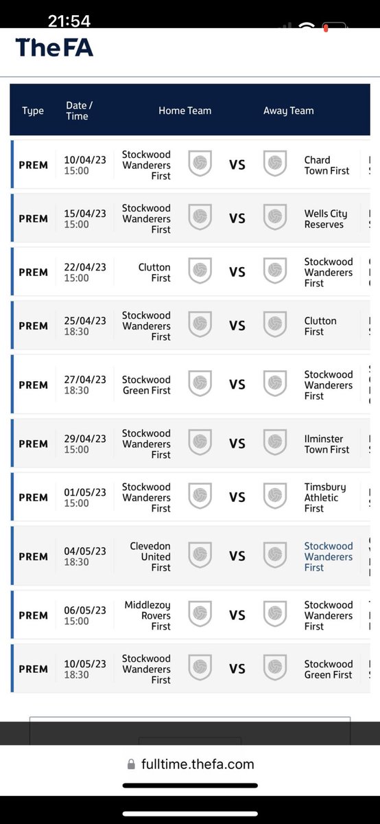 Good luck lads <a href="/Stockwoodwands/">Stockwood Wanderers FC</a> only the 7 games in 14 days with work in between each game 😅 surely someone’s got to have a look at this? looked at a few clubs and were not the only ones. Player welfare doesn’t exist further down the ladder.