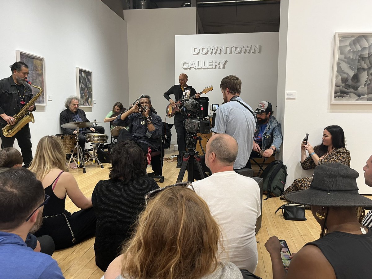 So this is happening… @lonnieholley & friends including Shahzad Ismaily, @kevinmorby, @ErinRaeMusic, @jimwhitedrums, & more at @UTDTGallery! #OnlyAtBigEars #TenYearsofBigEars #BigEarsKnox