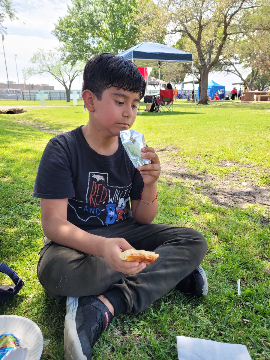 Easter at the Park time! #amitypark #funsaturday #eastercelebration #pizza #games @AliefISD #weekend