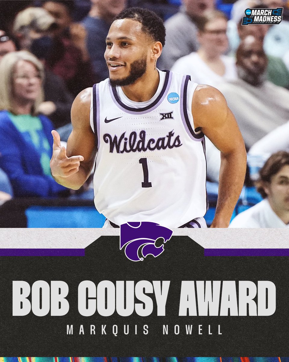 MarchMadnessMBB's tweet photo. Congrats to @MrNewYorkCityy on winning the #CousyAward from @Hoophall 👏

The @KStateMBB standout earned Point Guard of the Year honors! https://t.co/B21EDbsAfT