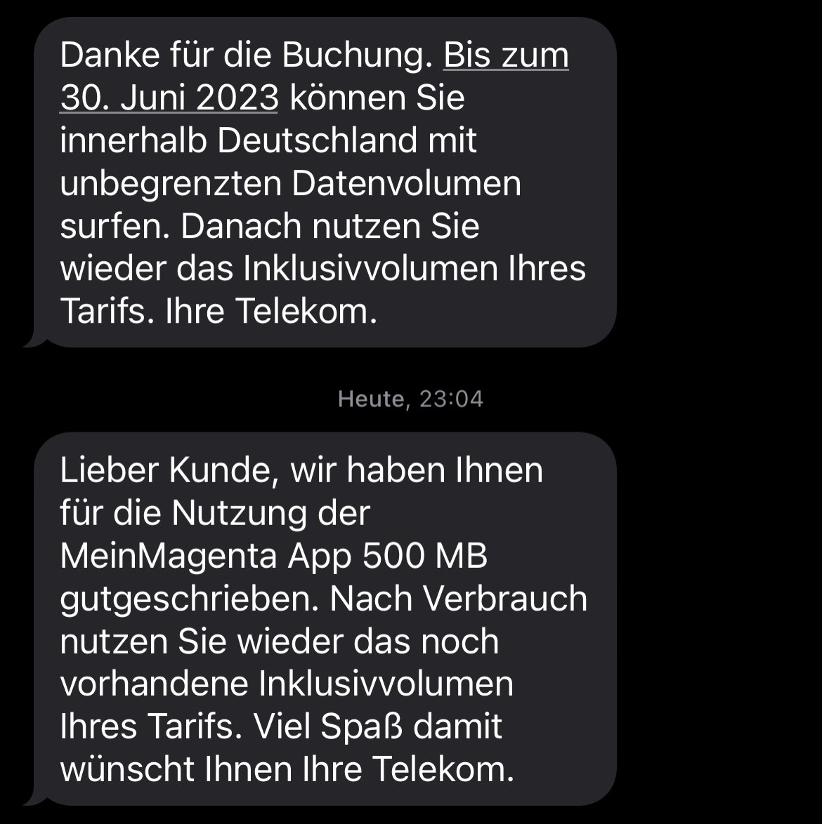 nuvisi's tweet photo. @Telekom_hilft Hmm, da ist was nicht ok bei euch. Erst bekomme ich unbegrenztes Datenvolumen für 2 Monate wegen Stream off, und nun nochmal 500MB ?
Die Familytarife aber nix, ausser die 500MB https://t.co/N8x7FOA1DX