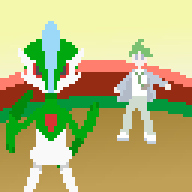 4o4_art's tweet photo. Wally and Gallade #pokemon #Gallade #Wally #pokemonart #pixelart https://t.co/6d9GkWnm2J