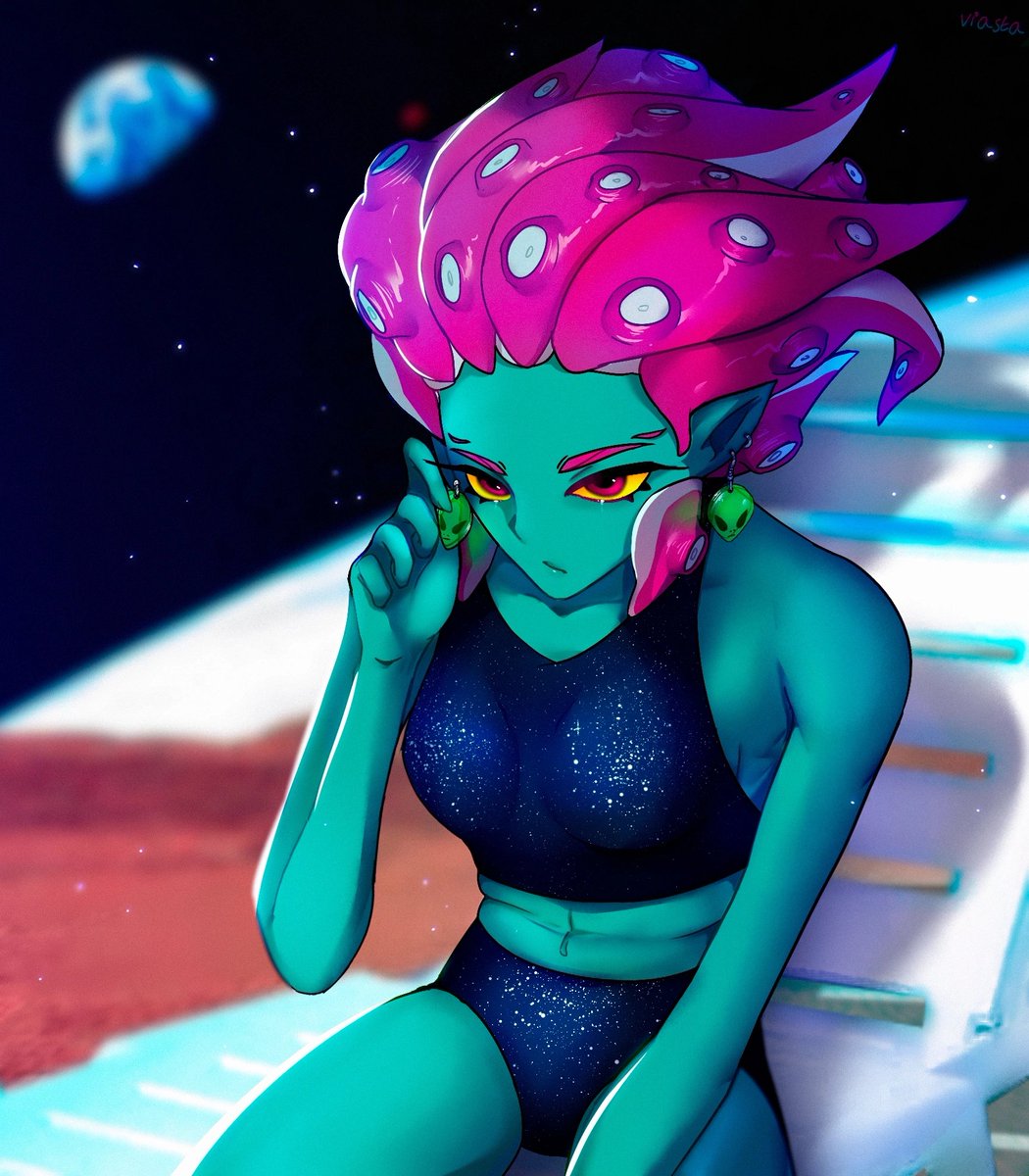 Alien is resting  on Mars