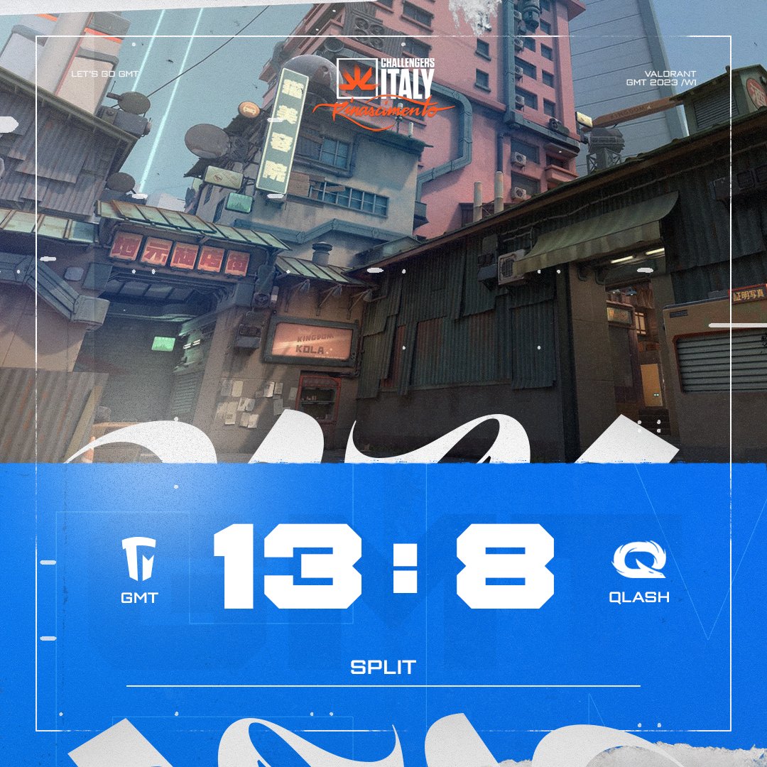 GMTesports's tweet photo. The curse has been lifted โ๏ธ
๐บ๏ธ @GMTesports 13-8 @QLASH_Esports
#VALrinascimento #Sognatori #GoGoGMT https://t.co/fOUSS9xeP1