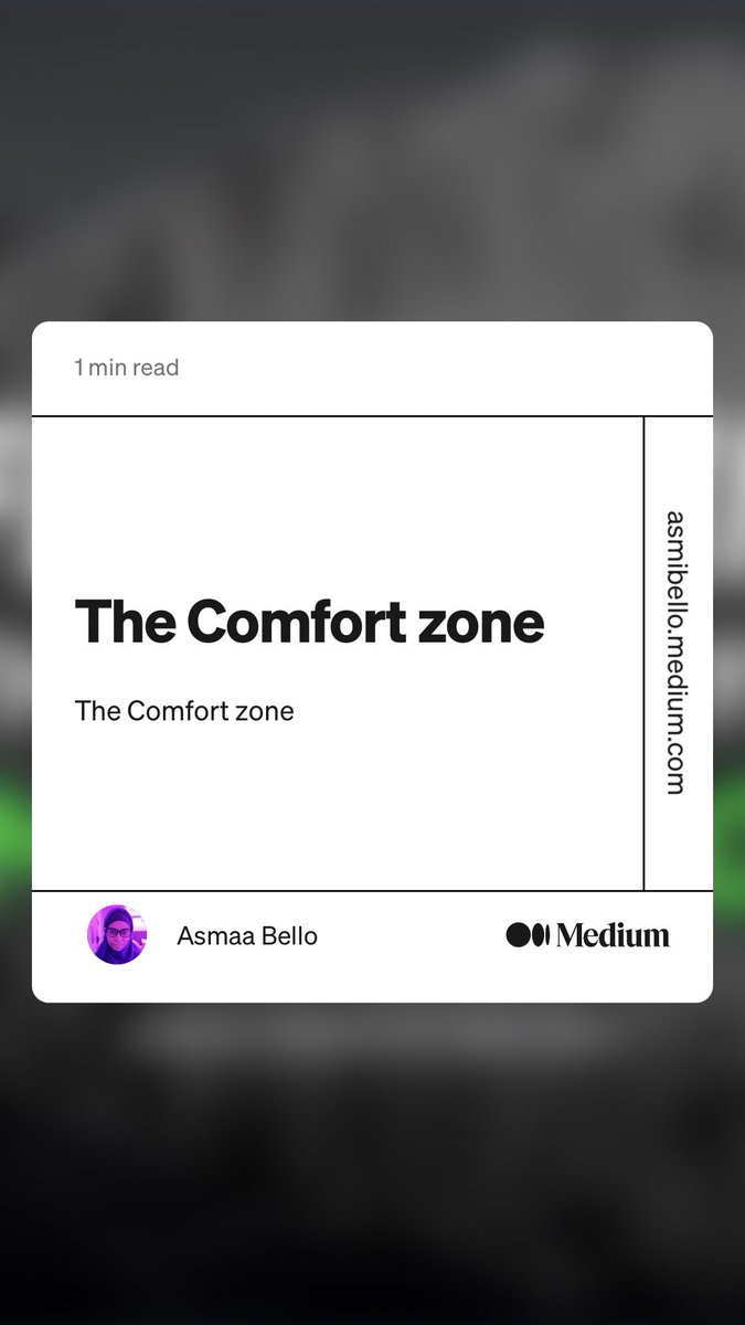 asmibello's tweet photo. “The Comfort zone” by Asmaa Bello
https://t.co/Lx99lPwiHb https://t.co/zbxgw9LlHT