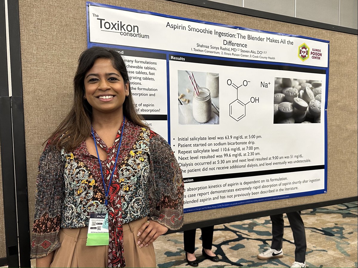 ERtox's tweet photo. Presentations from senior fellow Sonya Rashid, and recent grads @AntoniaNemanich @BrianRBush @acmtmedtox #ACMT2023 on Aspirin smoothie and Hazard of compounding topical medication case
@toxikonchicago @CookCountyEM @RushEmergency https://t.co/zDXEO2wwFy