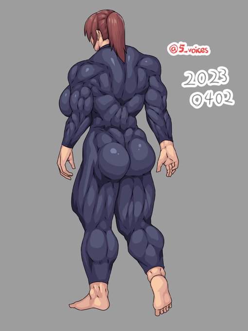 ポートレボディビル模写。描きやすい背中でリハビリ。 