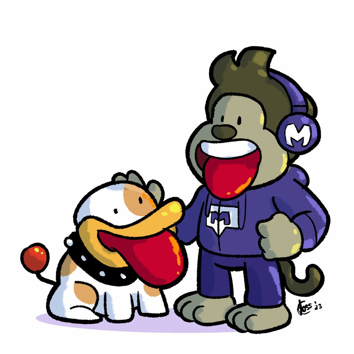 JossCartoons's tweet photo. Para alegrarles la tarde. Poochy y @MoninShowYT. #mariokarttour #fanart https://t.co/68F0XvbATK