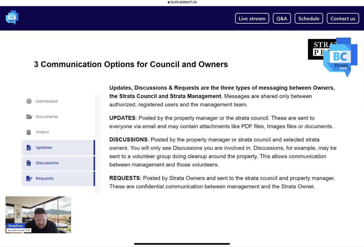 thomasbbeattie's tweet photo. Very cool to see how @stratapress is helping with both document management and communication among owners, strata council and property managers at #BCStrataTech today. https://t.co/5yU5p3pxHA