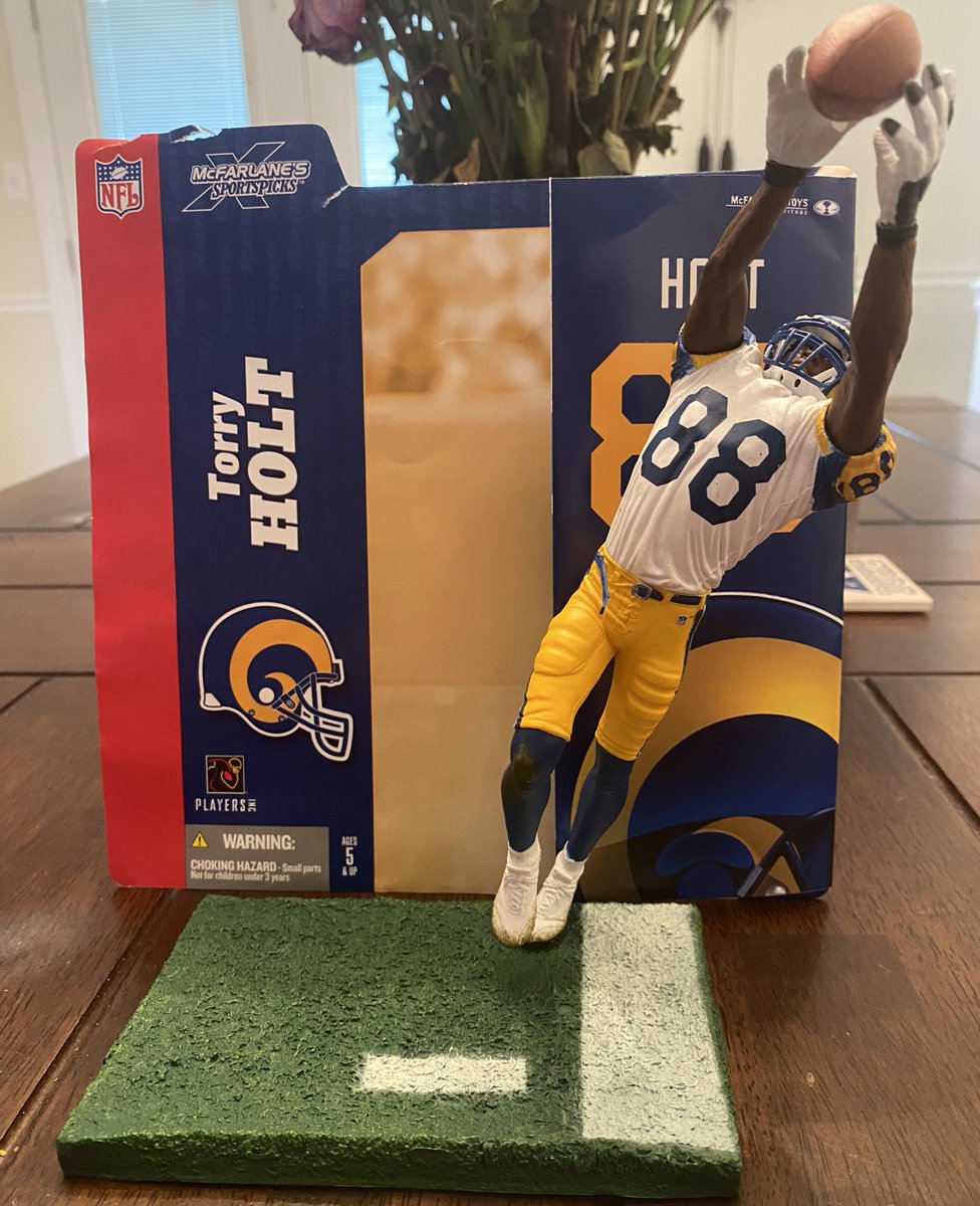 RadChad86's tweet image. Picked these up at a local toy and sports store. Warner, Faulk, Holt!#Greatestshowonturf #STLRams