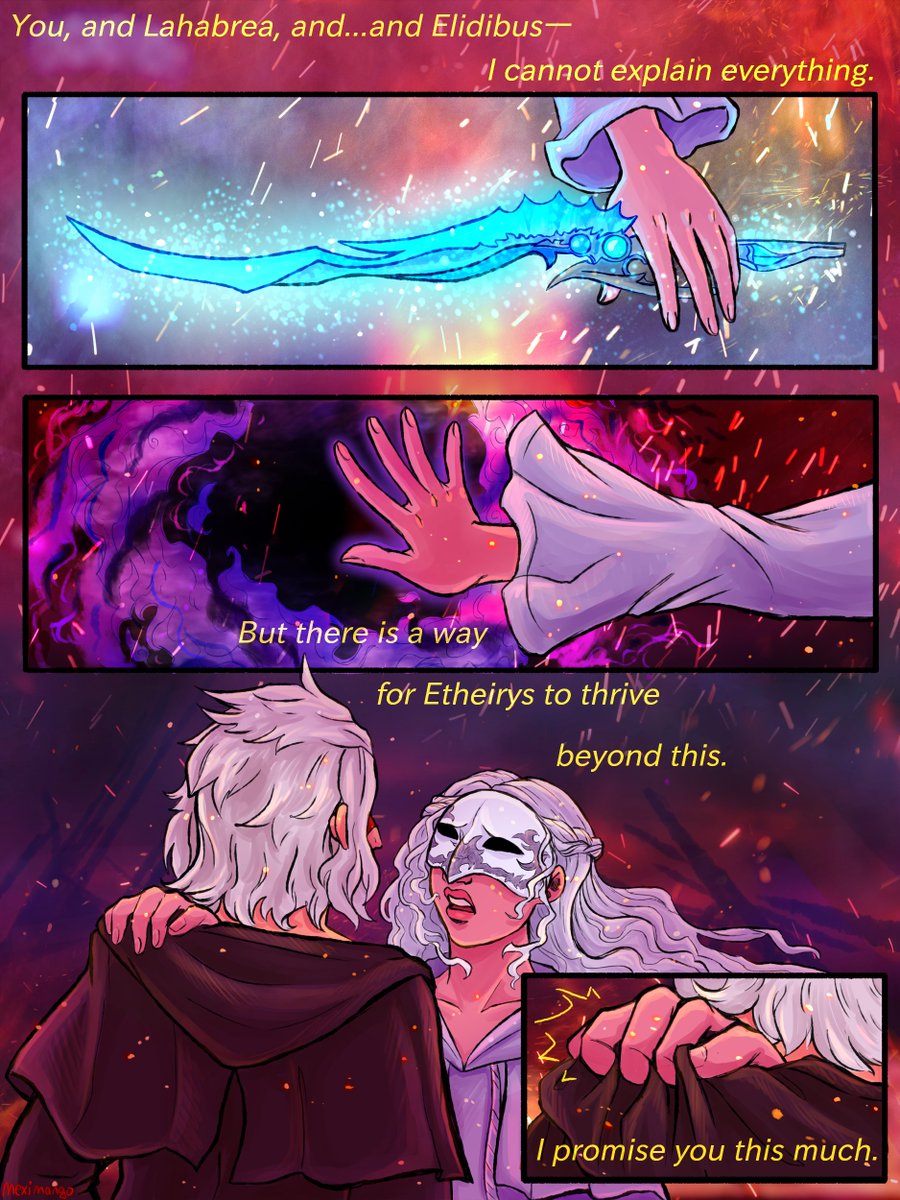 meximango's tweet photo. Had the pleasure of collaborating with @shoutzwastaken as team tomorrow and tomorrow (and tomorrow) for the #ffxivbb event hosted at @ffxivbb !! 
First time making a fully illustrated comic. It was a fun challenge! :D
#ffxivart https://t.co/MghWd6FJDa