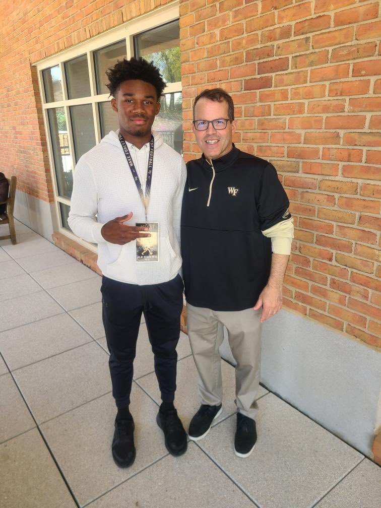 Had a great visit today at Wake forest!! #GoDeacs @CoachR_Wake @CoachClawson @BigIFootball