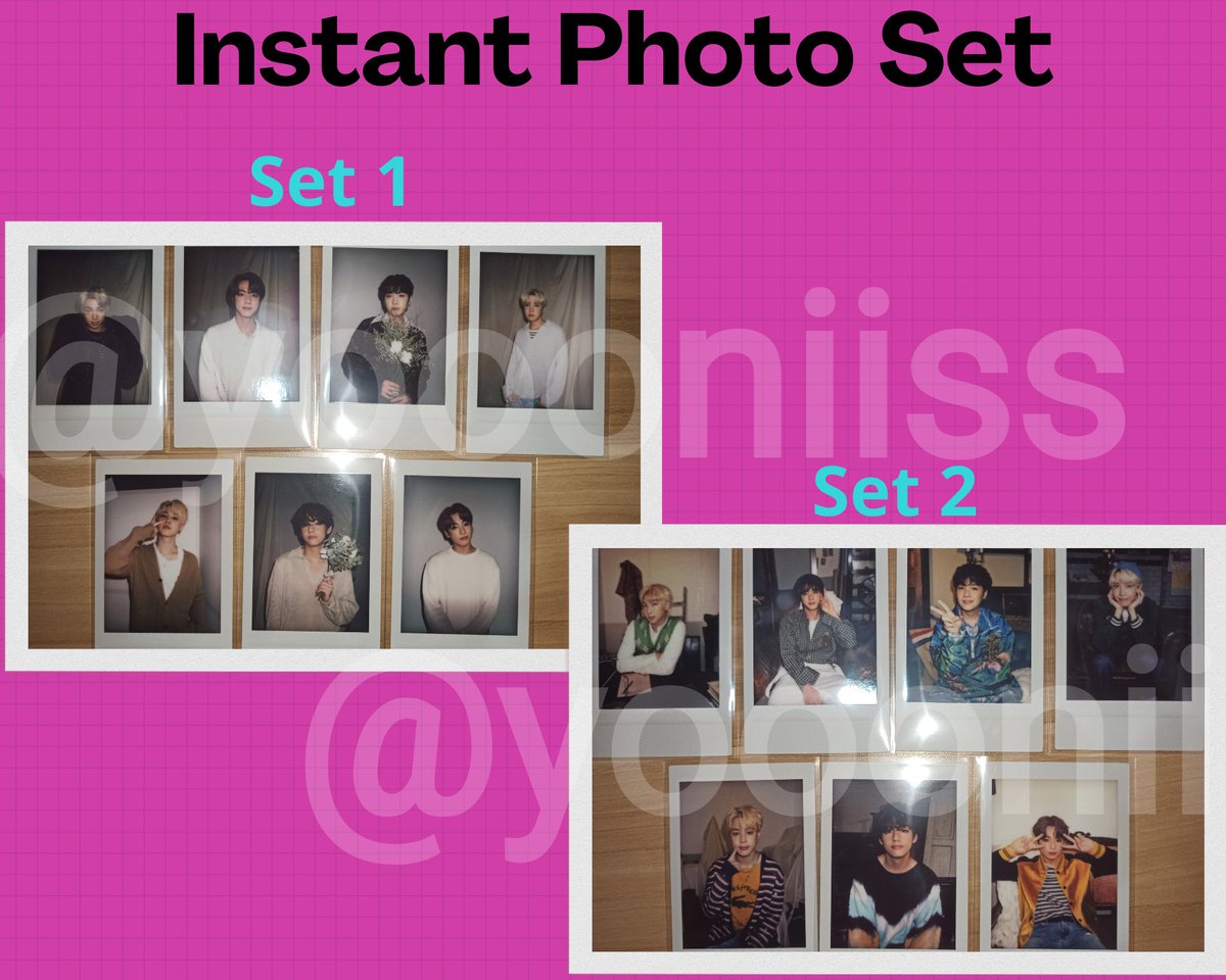 yoooniiss's tweet photo. WTS LFB PH

BTS Deco Kit Instant Photo Set

P250/set

Set 1 ❌
Set 2✅

-onhand and ready to ship

-with sleeves
-free pf
-mint condition

BTS Deco Kit RM Jin Suga Jhope Jimin V Jungkook https://t.co/KY9eUfz5TA