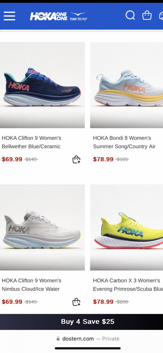 hannahynchausti's tweet photo. Is this website a scam @hoka https://t.co/a2FDBjyIgS