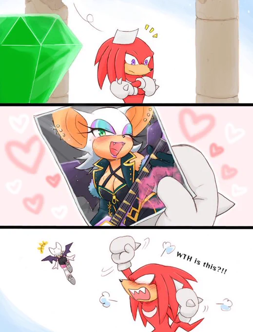 Inside his quills is a treasure chest.
#knuxouge 