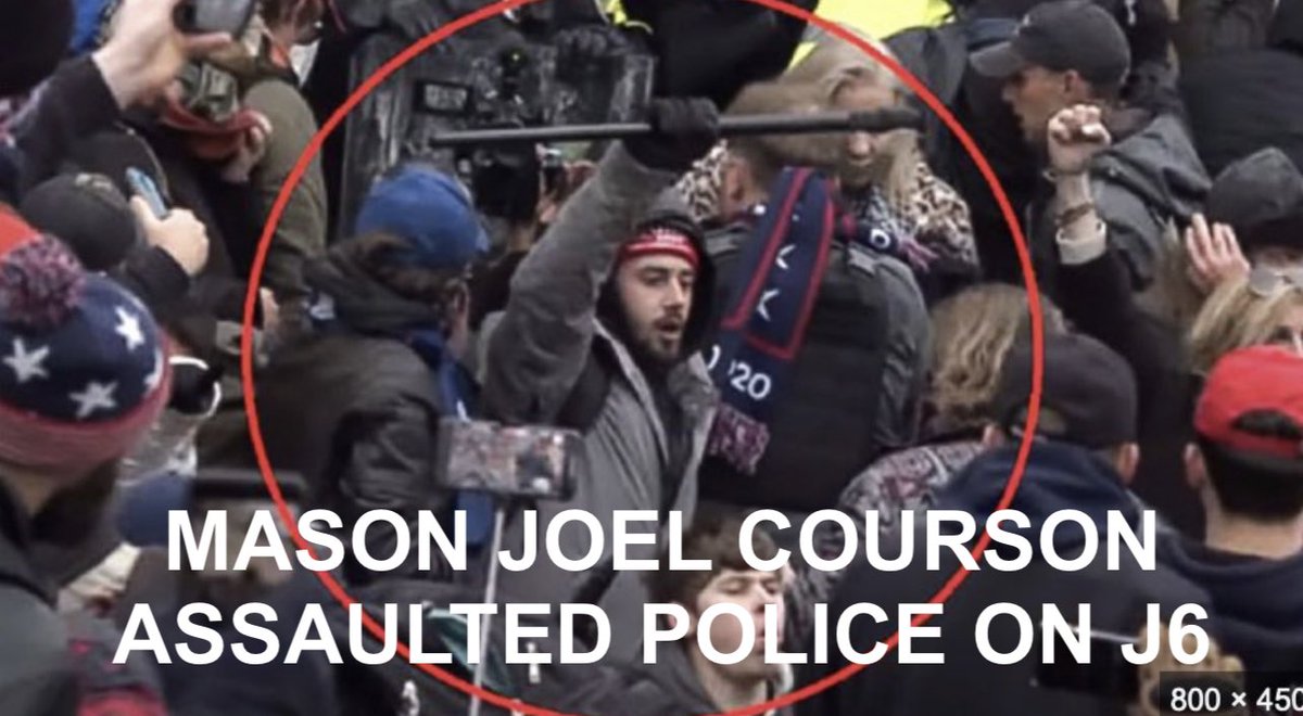 Another #MAGACult J6 Insurrection family member whining. Mason Joel Courson, 27, pleaded guilty to violently assaulting police & we ALL saw it. People like Ashli Babbitt’s mom are going to congress trying to get these people released. NO!!! 
#NeverForgetJanuary6th #MAGATears