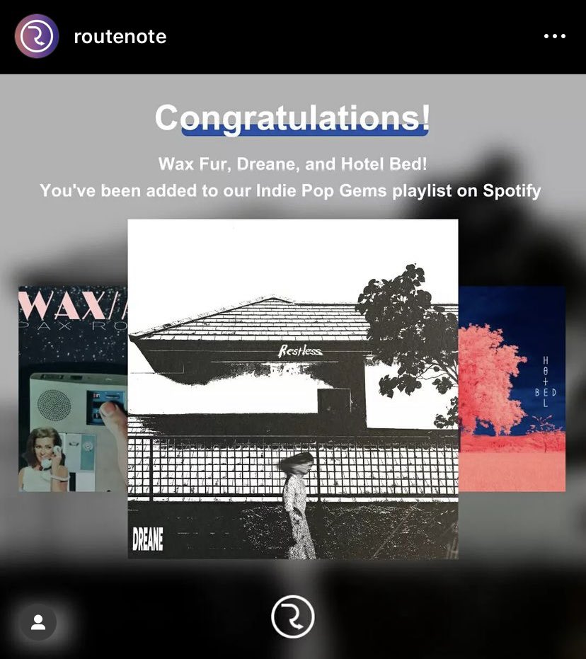 Thanks <a href="/routenote/">RouteNote</a> for adding Between Us to the Indie Pop Gems playlist on Spotify!