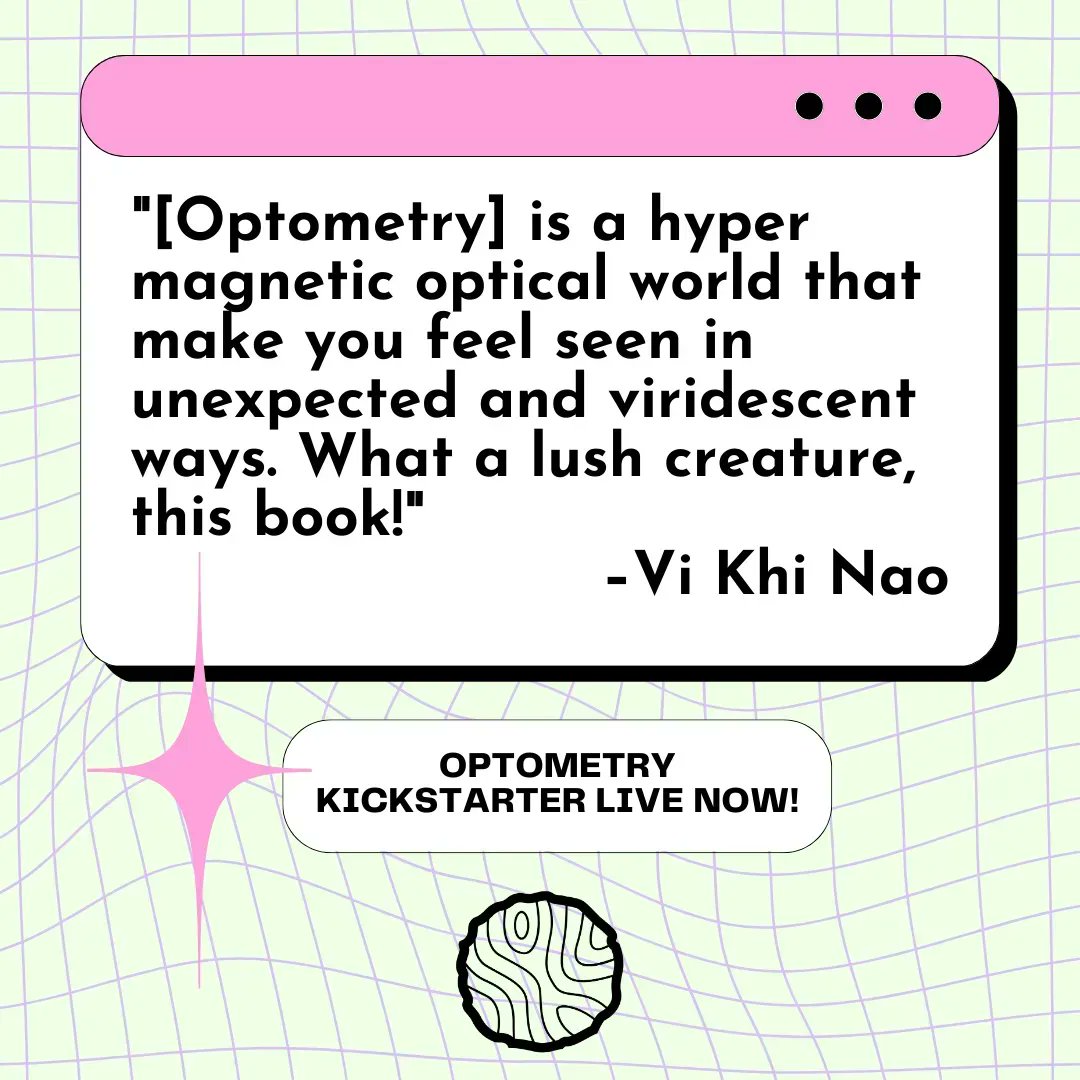 driftwoodpress's tweet photo. Here's what Vi Khi Nao had to say about the Optometry comic. Check out the Kickstarter and pre-order your copy today! #comics #KickstarterReads #Kickstarter #altcomix #indiecomics
https://t.co/Nxy6zxgmfk https://t.co/ELlljmJjnP