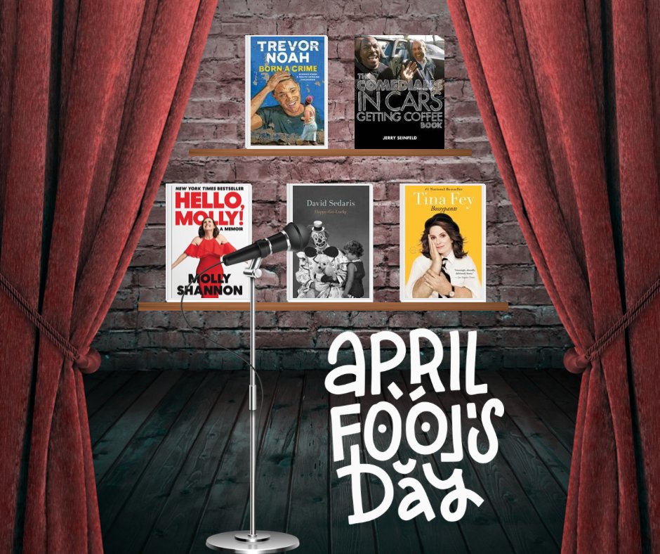 OCPLibrary's tweet photo. Happy April Fools Day! Get to the punch line with great comedy books from Libby and the Ohio County Public Library! Start laughing now!  https://t.co/2n7SQFL7mx https://t.co/mhzbaVM8JD