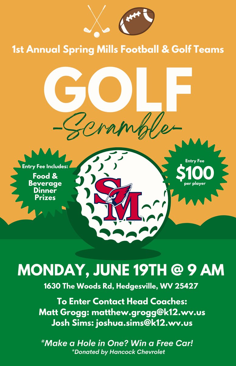 Looking for hole sponsors as well.