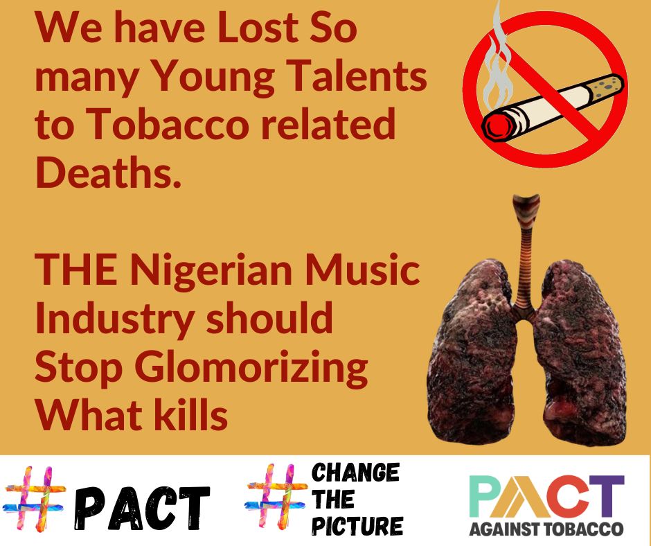 KuponuKenny's tweet photo. Save a life by putting a stop to smoking by Glamorizing Tobacco online 

#PACT
#ChangethePicture #DontStartTobacco
#PACTLagosHub https://t.co/2pznl559h1