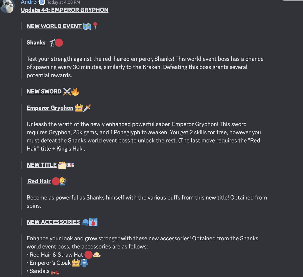 Theb ss on Twitter "RT Boss_StudioRBLX Update 44 is OUT! [Shanks