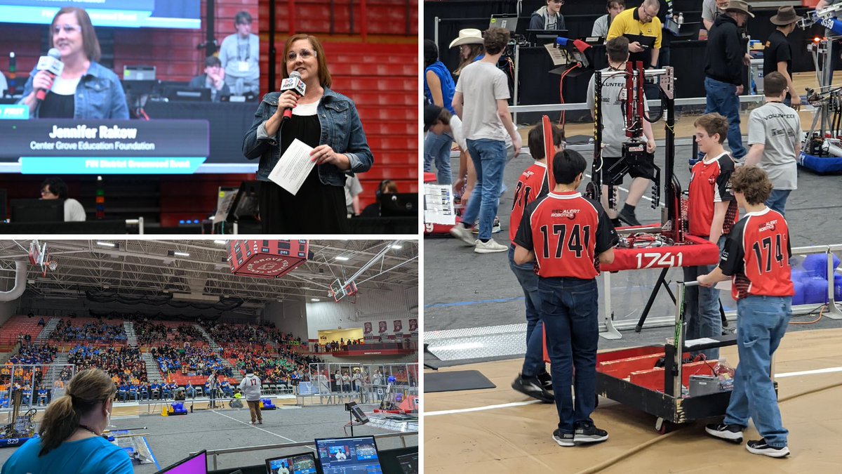 CGEdFoundation's tweet photo. Fun day supporting FIRST Team 1741 - Red Alert Robotics at the FIRST Indiana Robotics Greenwood District Event! https://t.co/J5RWP3kC9i