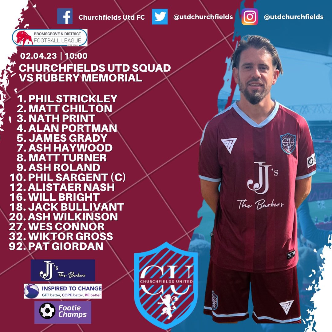 Churchfields squad for our Semi Final tomorrow 💪🏻 #UTC⛪️