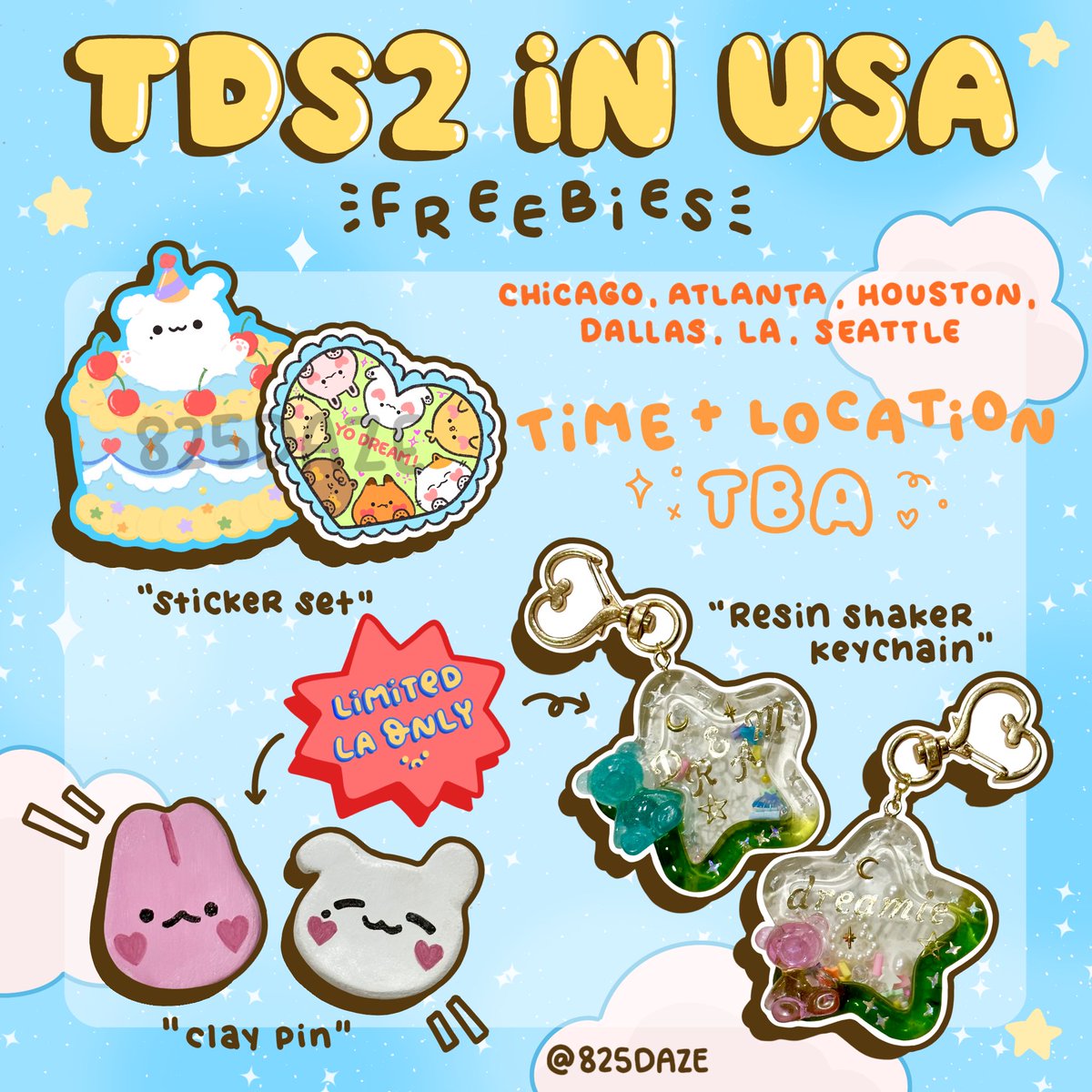 825daze's tweet photo. ☆ nct dream tds2 in usa ☆

♡ freebies + rozie sale ·ᴗ·
━ time + location tba
━ venue: chicago, atlanta, houston, dallas, la, &amp; seattle
━ clay pins &amp; resin shakers are LA only (˘̩̩̩ε˘̩ƪ)

rt &amp; like appreciated (*ฅ́˘ฅ̀*)♡

#THEDREAMSHOW2 #THEDREAMSHOW2_In_A_DREAM https://t.co/pSdh3rSPLu