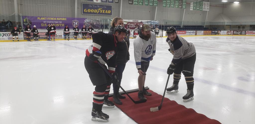 GNFD vs OPP in a charity hockey game for Special Olympics at the SPC. <a href="/NapaneeFire/">Greater Napanee Fire Services</a>  <a href="/NapaneeBeaver/">The Napanee Beaver</a>  <a href="/Greater_Napanee/">Greater Napanee</a> <a href="/CKWS_TV/">Global Kingston</a> <a href="/CdnFireChiefs/">CAFC/ACCP</a> <a href="/ONFireMarshal/">Office of the Fire Marshal</a> <a href="/ONFireChiefs/">Ontario Association of Fire Chiefs (OAFC)</a>