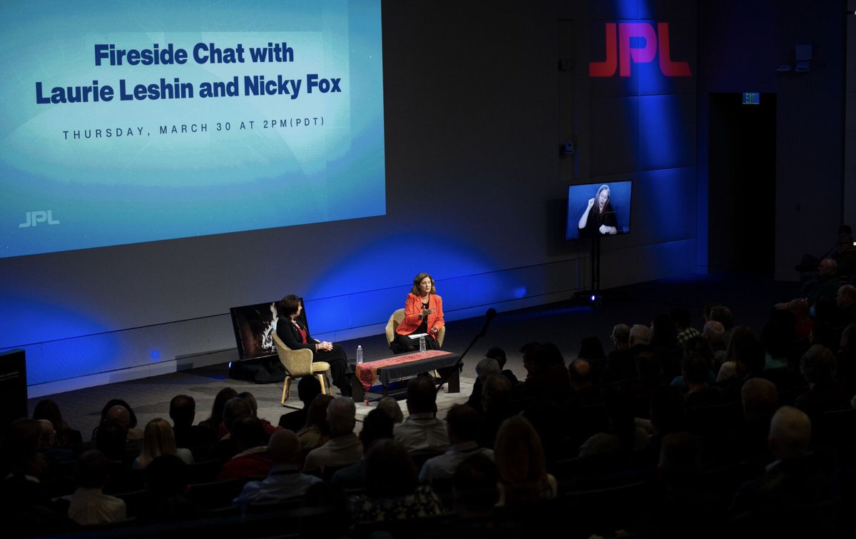 SolarGirl2018's tweet image. Thank you to @LaurieofMars and all the wonderful @NASAJPL family who made me so welcome this week. I enjoyed a fireside chat, presentations on many exciting science missions and the highlight - seeing the cool technology under #PerseveranceRover #DareMightyThingsTogether