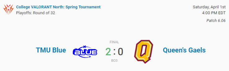 TMU Blue Valorant tweet media