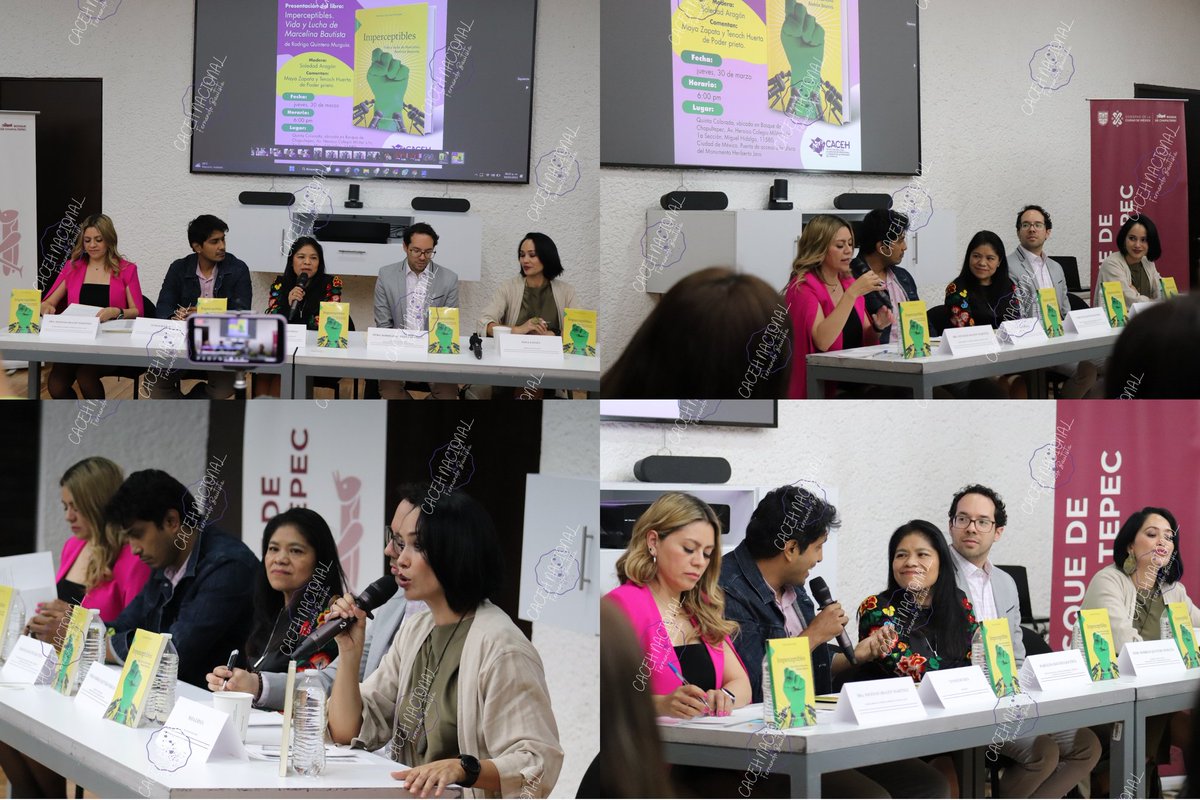 CACEHNACIONAL's tweet photo. ✨En conmemoración del Día Internacional de las #TrabajadorasDelHogar, el 30 d marzo lo celebramos con la presentación del libro 📖#Imperceptibles, vida y lucha d @MarceBautistaB del escritor #RodrigoQuintero
con las emotivas palabras d @LaMZapata | @TenochHuerta y @SolAragonMtz https://t.co/9WNiXv22a1