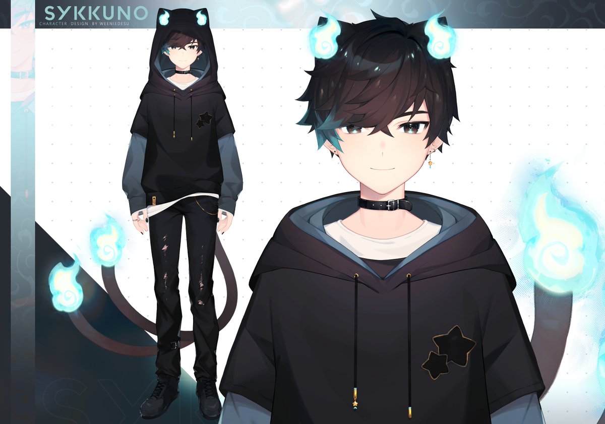 I designed and drew Sykkuno's VTuber Model! ☆⋆ˊˎ- 

Thank you for the opportunity ^ o ^) ♡