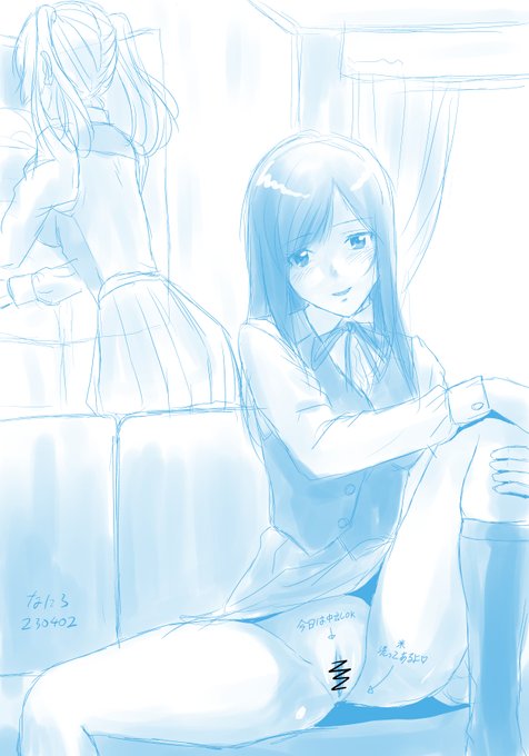 おはようございます!

朝らくがき。
妹がすぐそばにいるのに誘惑してくる彼女。 