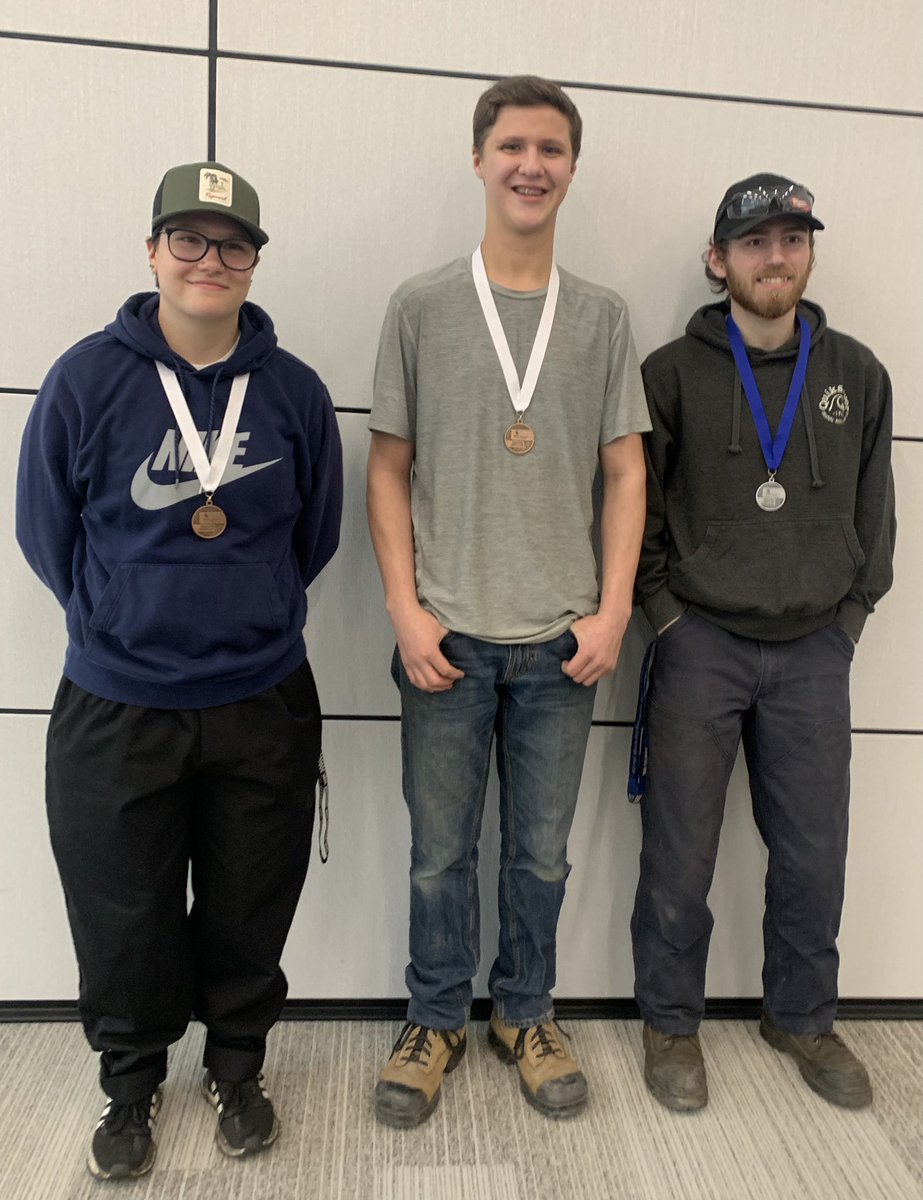 Congratulations Emma, Austin and Grady who are advancing to the provincial skills competition in Toronto in May. 

A great job by all @LimestoneDSB students.   

#shsm #oyap #soc2023 #skilledtrades #ygk