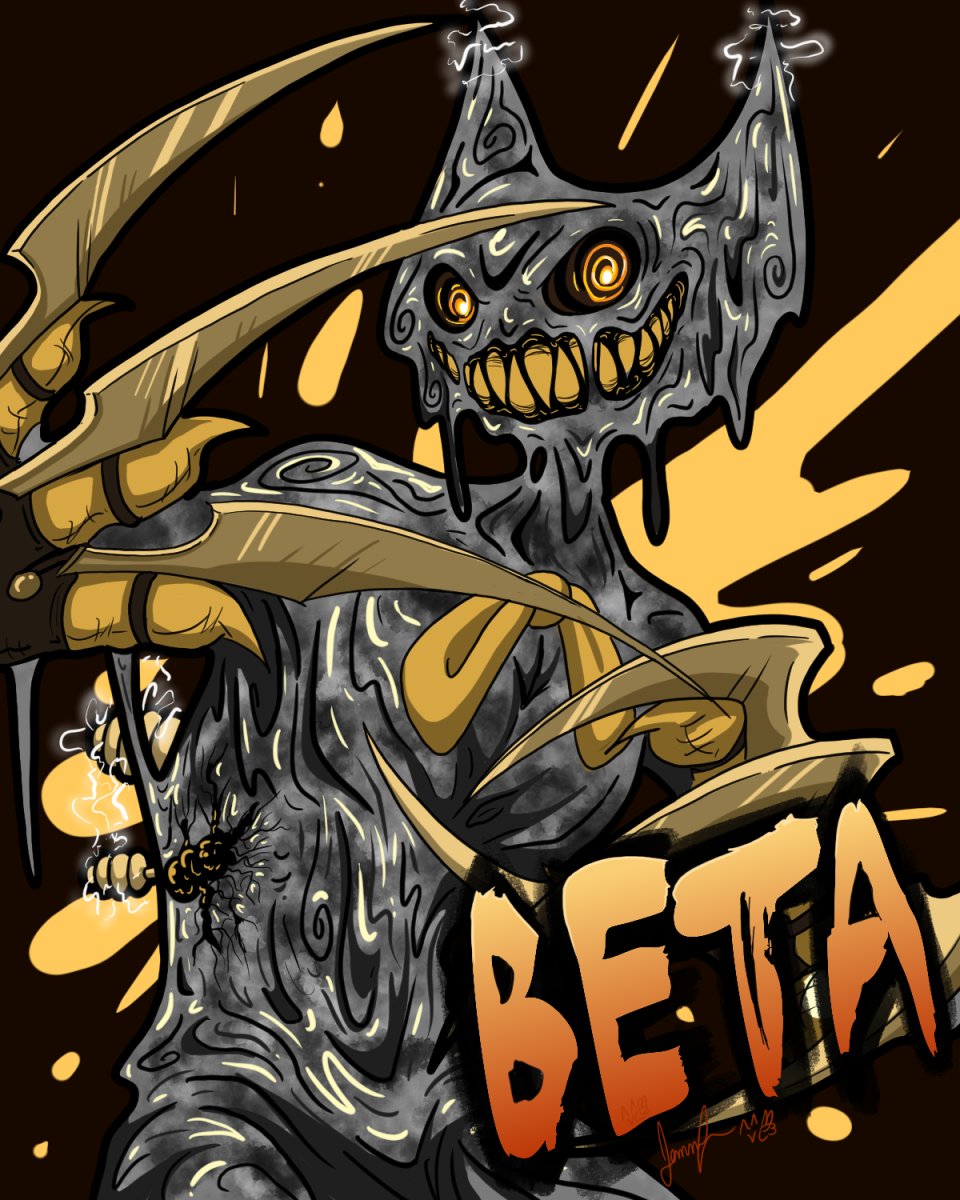 Beta has joined Bendy Royale~!

Fooling around cause I can and had to gray the boy out cause, hoo boy, Sepia doesn't NOT work for him. xD

#Bendy_and_the_Dark_Revival #BENDY #BendyRoyale