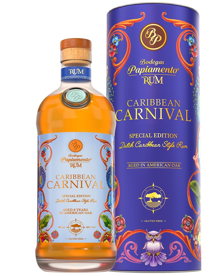 Fileteado's tweet photo. Diseño fileteado de etiqueta y lata realizados para Papiamento Caribbean Rum.

El diseño presenta múltiples elementos iconográficos de la isla de Aruba, lugar donde se produce este rum con 8 años de añejamiento. #fileteado https://t.co/ioPno8mxBK
