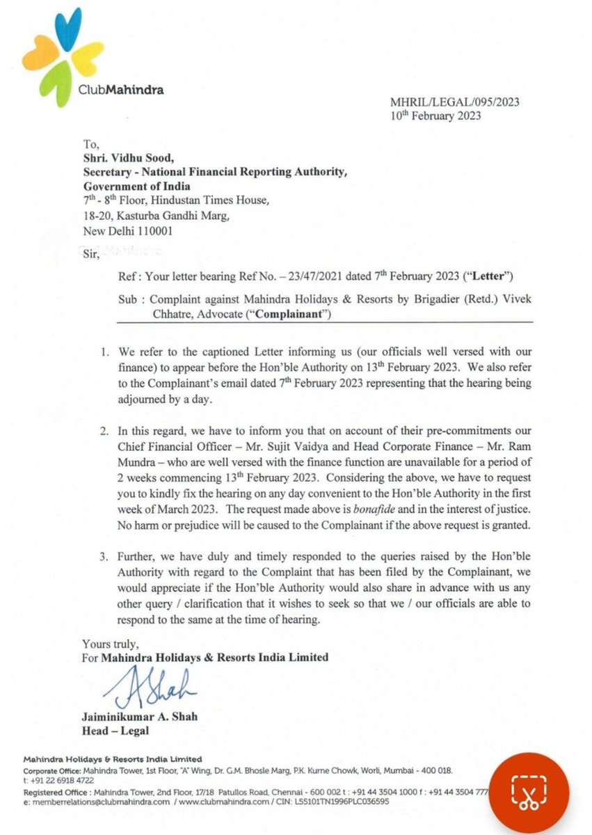 hkc1212's tweet photo. COURT opens a hearing on SEVERAL COMPLAINTS filed against CLUB MAHINDRA HOLIDAYS for CHEATINGS &amp; FRAUD by almost 250+ existing members. Myself bng another victim of their cheatings n malpractices. Nvr used their membership bt they r nt returning my money. Save ur hard earn money. https://t.co/URQbs11hgY
