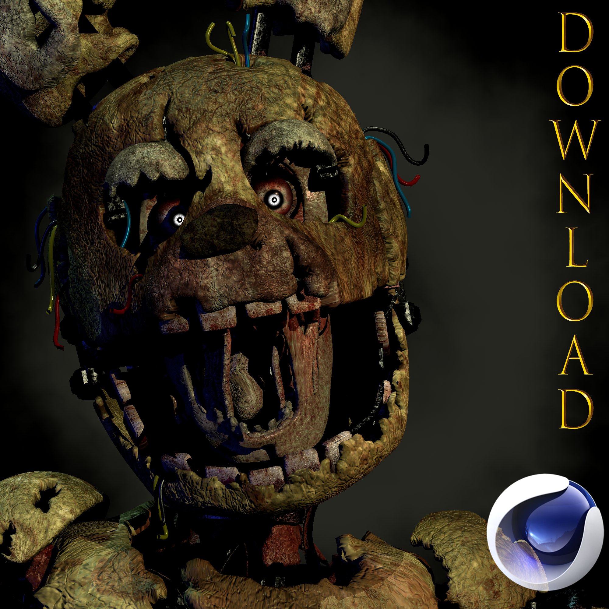 c4d) Fredbear and Springbonnie poster : r/fivenightsatfreddys