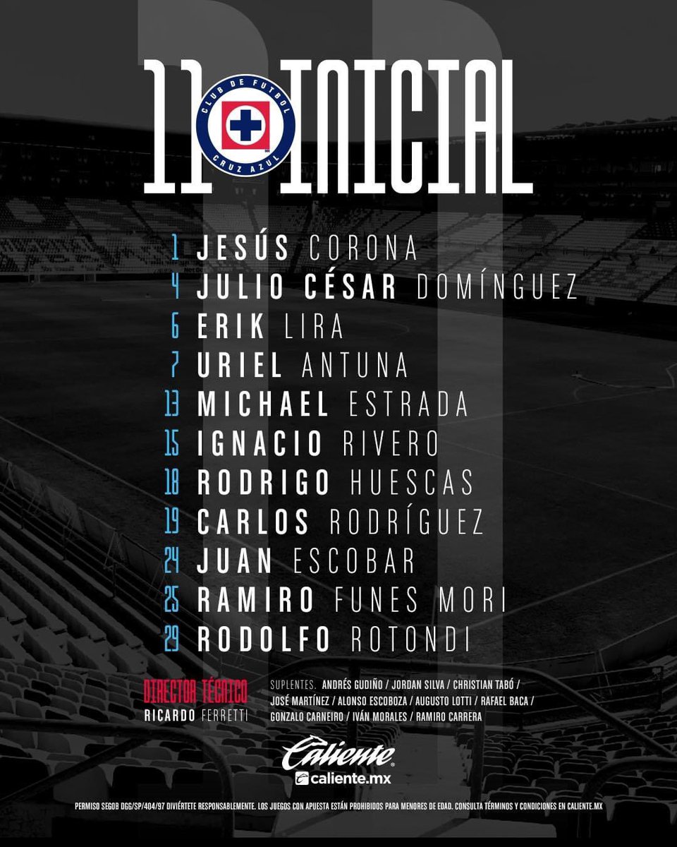 MaquinaAzulOf's tweet photo. Alineación de Cruz Azul.

#MaquinaAzulOficial #CruzAzul #EternamenteAzul 
#UnaFormaDeVida #EstaEslaBuena #LigaBBVAMx #TorneoClausura2023  #ConTodoContraTodo #PorlaDecima https://t.co/T6eZ8tGsKJ