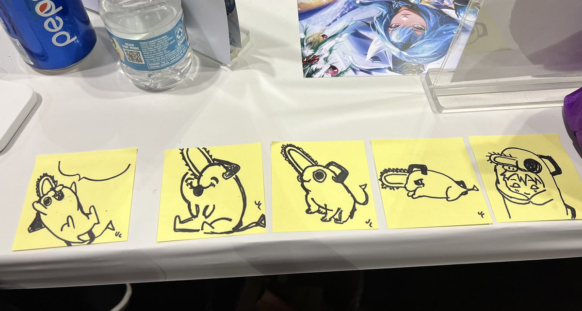 my pochita collection grew (one was given away to a fan lol)