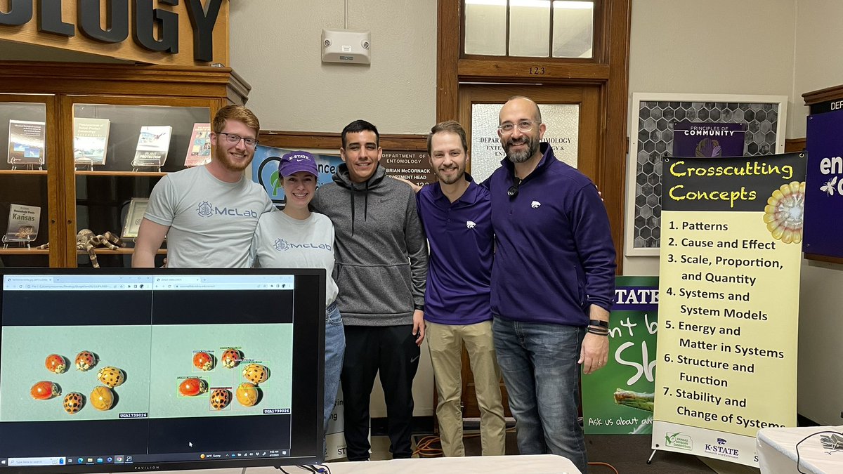 bmccornack's tweet photo. #McLab representing today at K-State’s Open House! Drones, machine learning, and aphids. Always aphids. #aphidsfordays #bestoneyet #machinelearning #extension https://t.co/hdoMFzVdSz