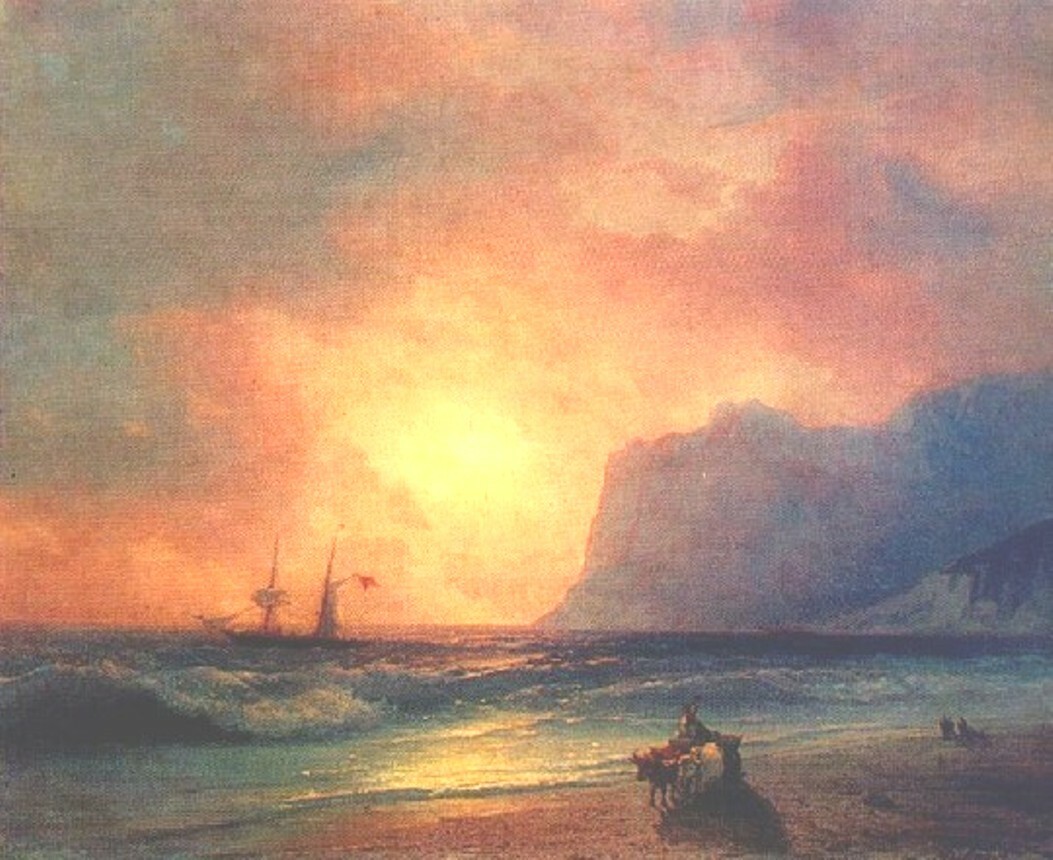 The sunset on sea, 1866 #aivazovsky #ivanaivazovsky wikiart.org/en/ivan-aivazo…