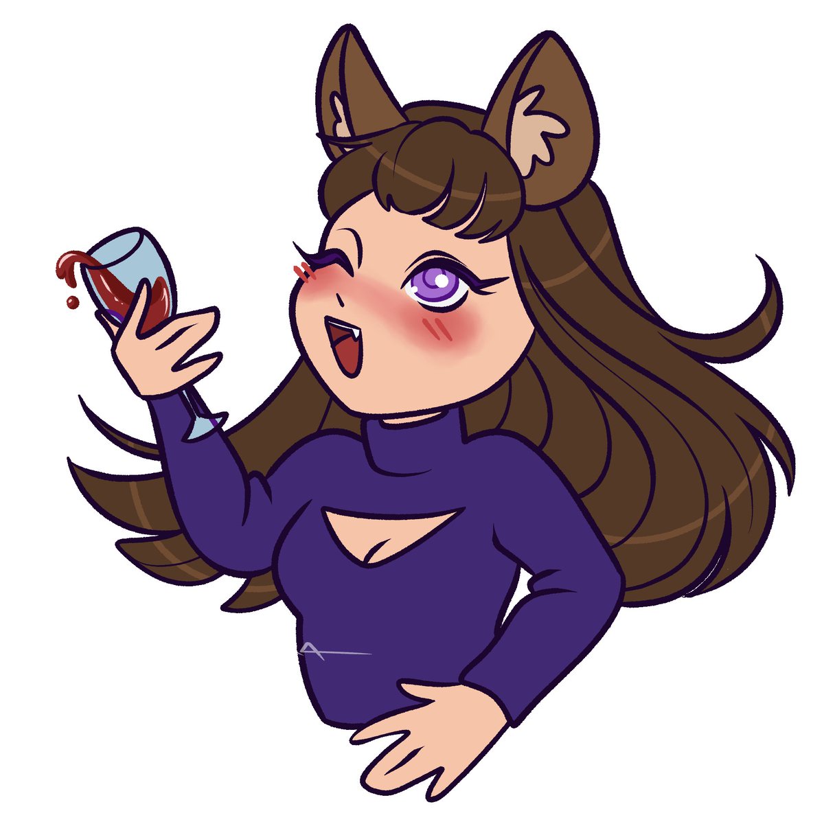 Thank you so freaking much to everyone who popped into my first stream and for your support 🥺💜 I can't even describe how much it means to me. You guys really made my night 🤭✨ To end off, here's an  amazing drawing <a href="/cenedraexists/">cenedra</a> spoiled me with🥺