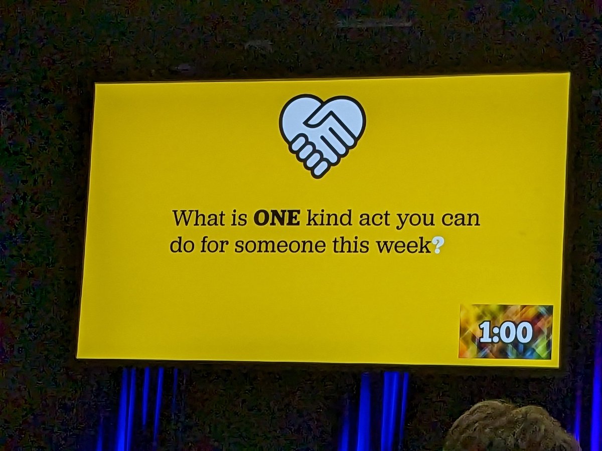 EmilyRothie2's tweet photo. We never know the impact of our words or actions to the world around us. #smilemore #saynicethings #BeKindAlways @ChaseMielke #reignitED #ASCD23 Take the kindness challenge! https://t.co/rY260LkuGb