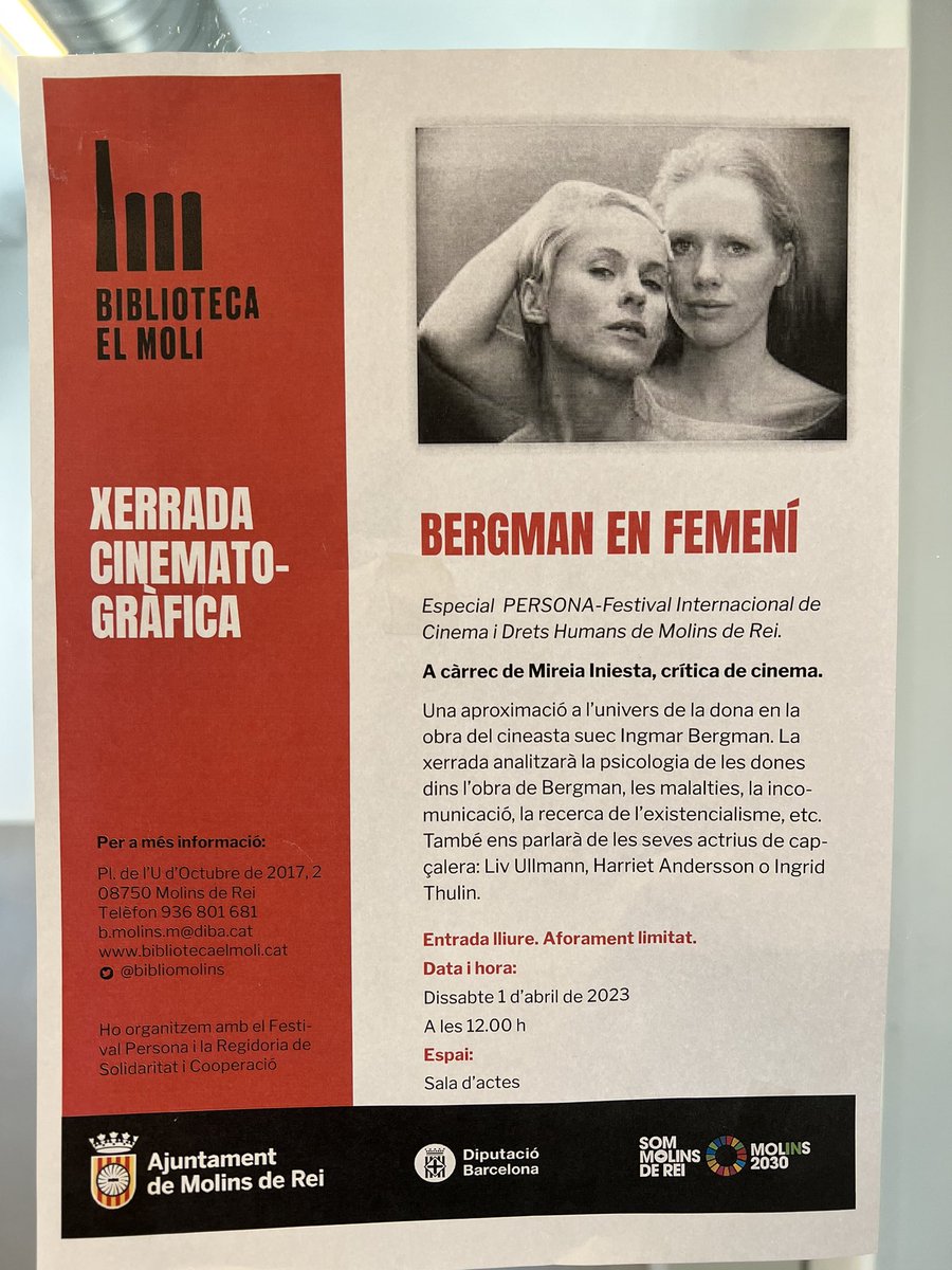 Dentro de la programación de <a href="/PERSONA_FF/">Festival PERSONA</a> hemos podido disfrutar esta mañana de la estupenda charla de <a href="/bilitis29/">Mireia Iniesta Navar</a> “Bergman en femení” #cine #Bergman #Mujeres <a href="/CIMAcineastas/">CIMA - Asociación de Mujeres Cineastas</a> <a href="/AAMMAaudiov/">AAMMA</a>