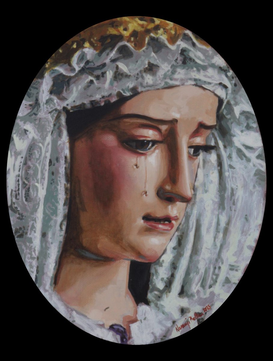 La <a href="/ArchiSangre/">Archicofradía de la Sangre</a> ha presentado la nueva pintura del estandarte de María Santísima de Consolación h Lágrimas. Obra de Francisco Naranjo Beltrán (<a href="/Naranjo_Beltran/">Francisco Naranjo</a>). #CofradíasMLG