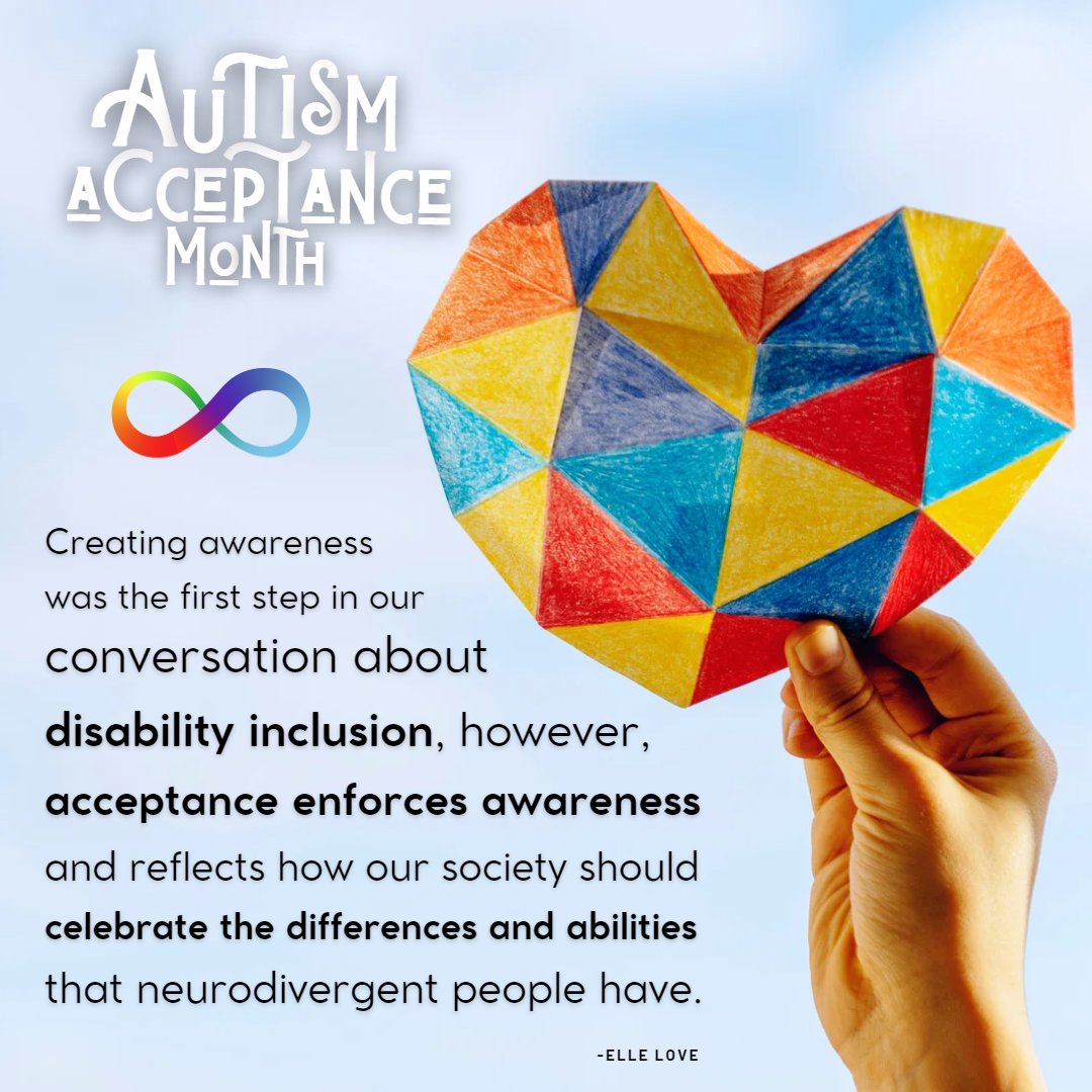 Celebrate #AutismAcceptanceMonth! 

(It's a good way to practice for May through March, too! ❤️)